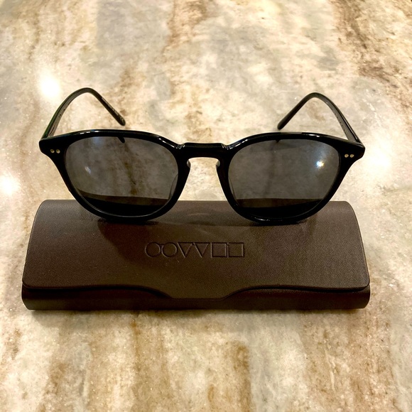 Oliver Peoples sunglasses frame, model 5414su in black with brown case